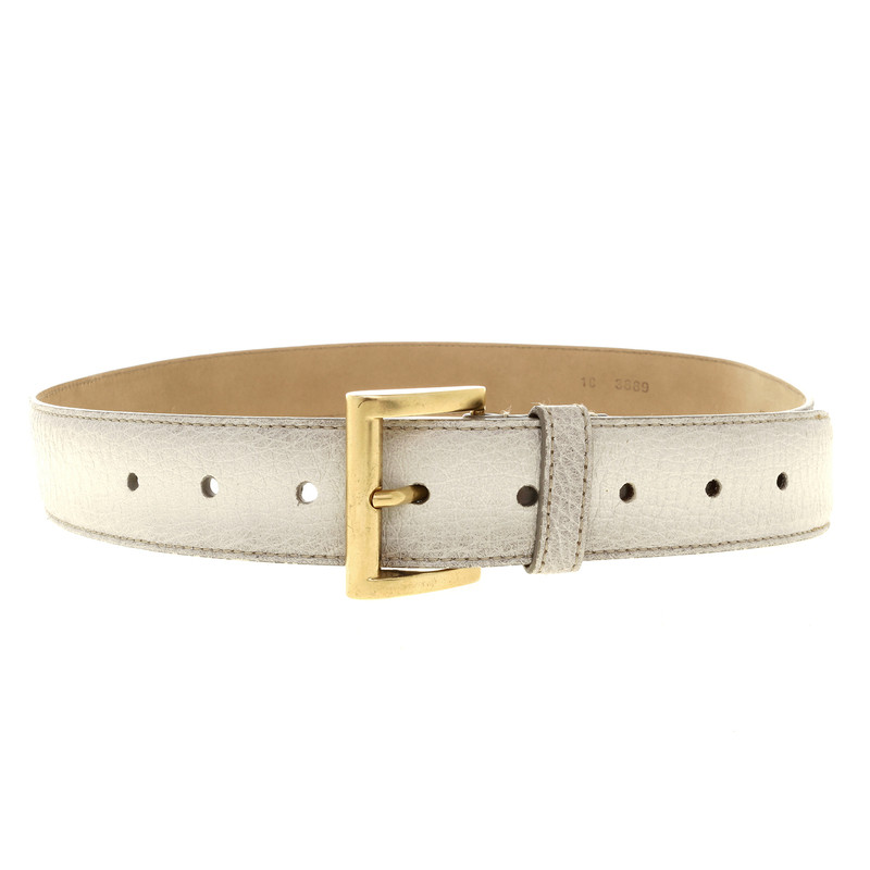 Prada riem in Ecru antieke