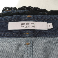 Red Valentino Jeans mini met ruffle trims