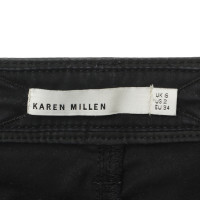 Karen Millen Zwarte broek met materiaal mix