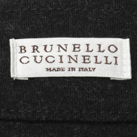 Brunello Cucinelli Wol jurk antraciet