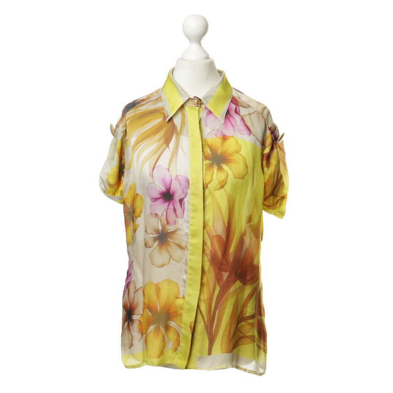 Versace Silk blouse with a floral pattern