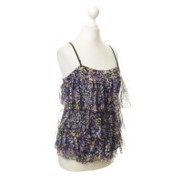 Catherine Malandrino Silk top with flower pattern