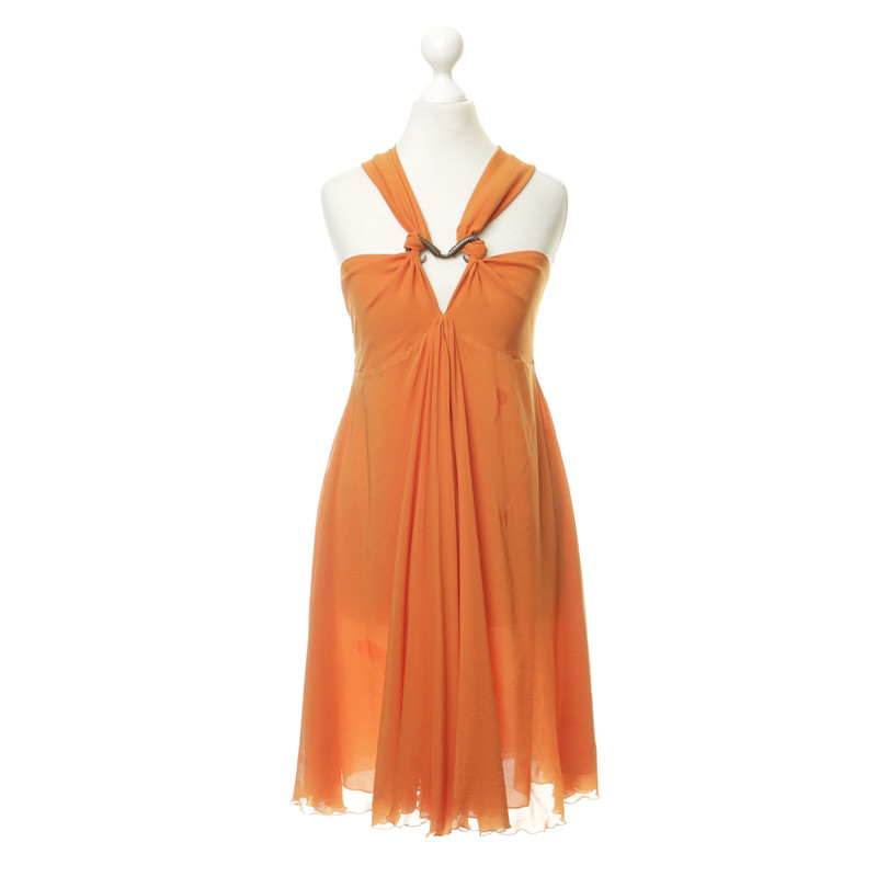 Just Cavalli Dress with silk in Orange