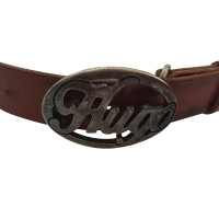 Hugo Boss Brown belt with logo buckle