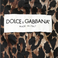 Dolce & Gabbana Lederjacke mit Animal-Print