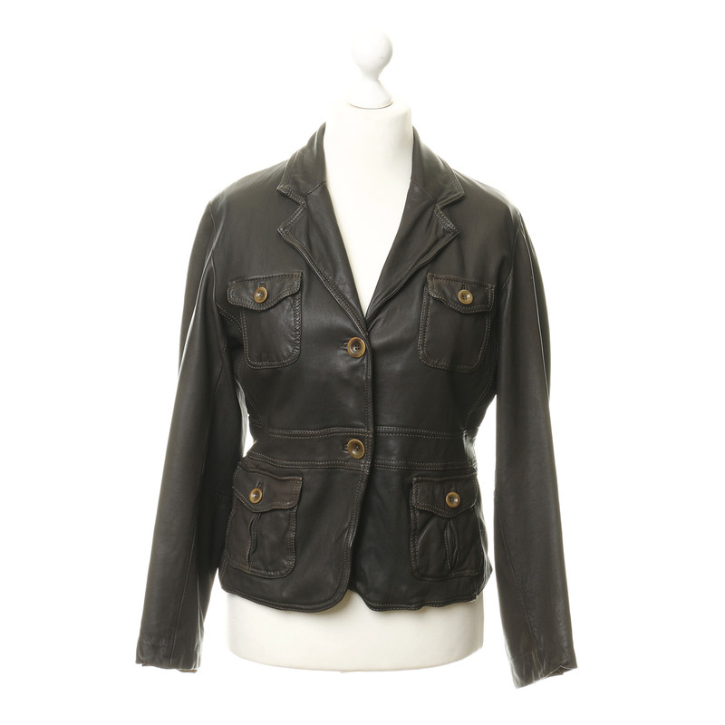 Closed Leather jacket in dark brown