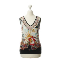 Blumarine Top mit Muster und Perlenbesatz