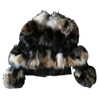 Philipp Plein Leather jacket with fur 