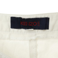 Kenzo Trousers in off-white with embroidery