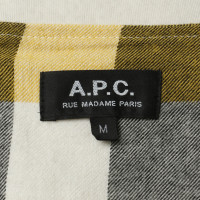 A.P.C. Camicia in cotone con Plaid