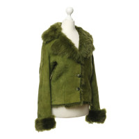 Other Designer Prandina & co - suede jacket with rabbit fur trim