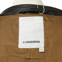 Autres marques J. Lindeberg - veste en cuir d'allure matelassée