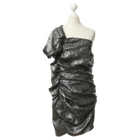 Isabel Marant One-Shoulder-Kleid mit Silberglanz