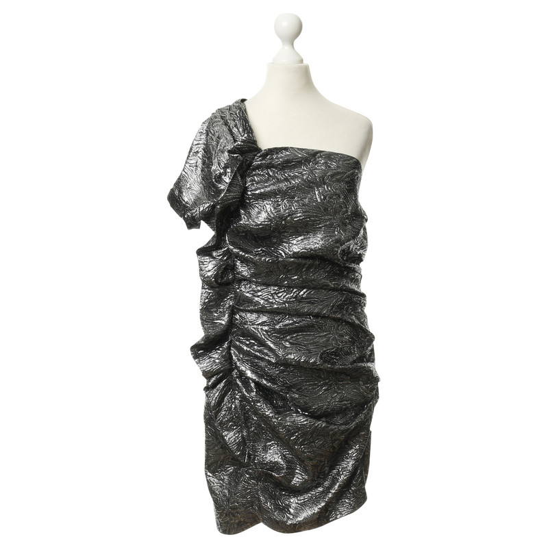 Isabel Marant One-Shoulder-Kleid mit Silberglanz