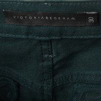 Victoria Beckham Trousers with leather waistband and zipper details