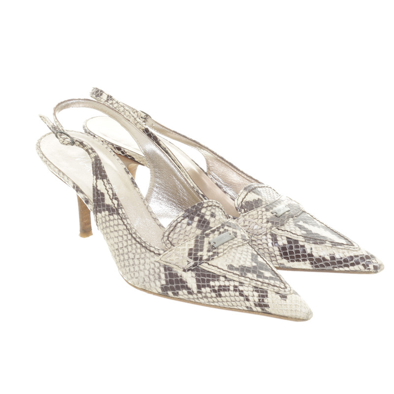 Marc Cain Slingback pumps in reptile finish