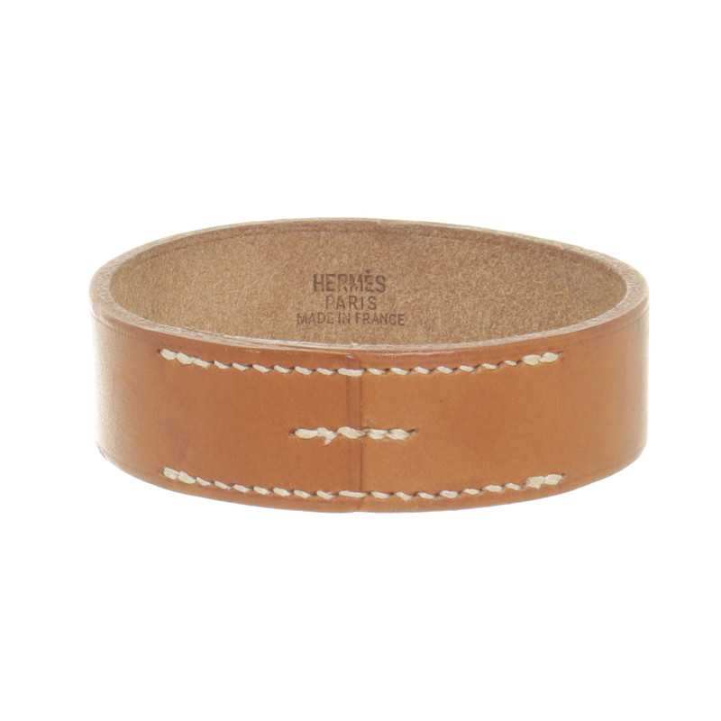 Hermès Leather Bracelet with contrast stitching