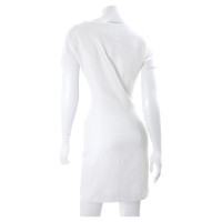 Mugler Robe de lin blanc