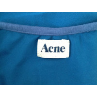 Acne Stretch-Top in Petrol Blau 