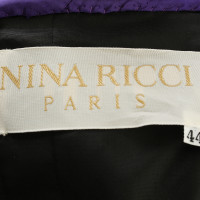 Nina Ricci Fluweel jurk met kant trim