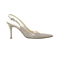 Luciano Padovan Sling backs with a metallic shimmer