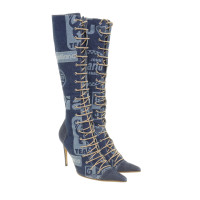 John Galliano Stivale allacciato denim