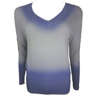 John Galliano Purple dip-dye v-neck sweater
