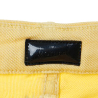 Mother Yellow jeans with stamp-printing