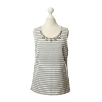 J. Crew Top with stripes and decorative stones