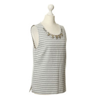 J. Crew Top with stripes and decorative stones