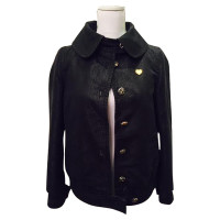 Moschino Navy blue jacket with silver threads