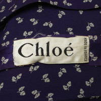Chloé Violettfarbenes jurk met bloemen