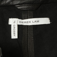 Derek Lam Veste en cuir marron foncé