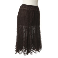 Luisa Cerano Lace skirt in Brown