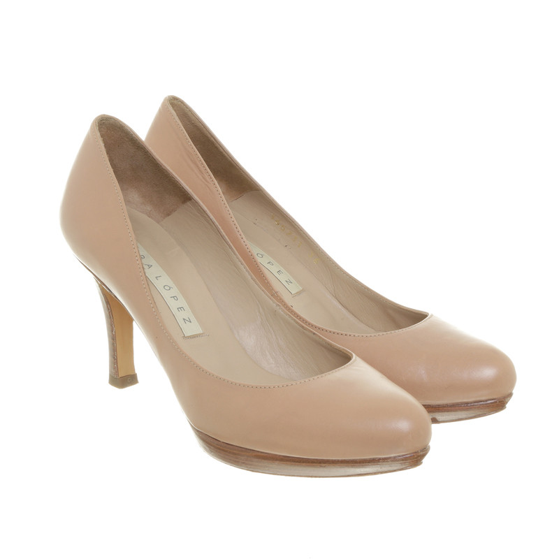 Pura Lopez Altopiano-pumps in nudo