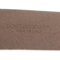 Dolce & Gabbana Leather belt with logo buckle