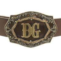 Dolce & Gabbana Lederen riem met logo gesp