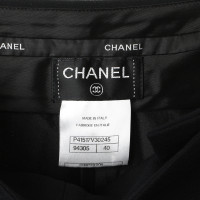 Chanel Pantaloni larghi con Crêpe ottica