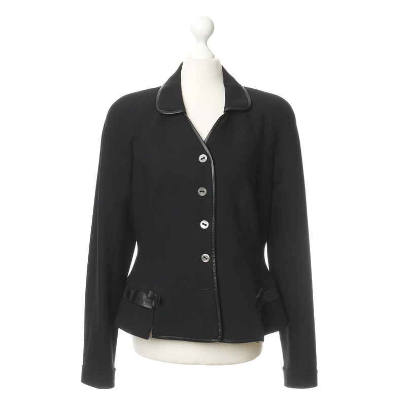 Christian Dior Blazer met lederen details