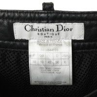 Christian Dior Pantaloni di pelle con gallone Strip