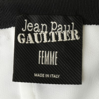 Jean Paul Gaultier Jurk met zwart en witte patroon van de muziek