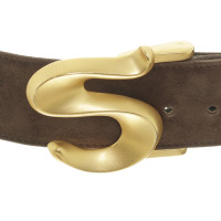 Bogner Brown belt with gold S-clasp