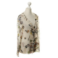 Moschino Cheap And Chic Zijde blouse met make-up motief