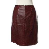 Akris Leather skirt in Bordeaux