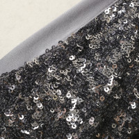 Velvet Bolero argent avec garniture de paillettes