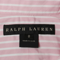Ralph Lauren Camicia in cotone con uno sguardo di striscia rosa