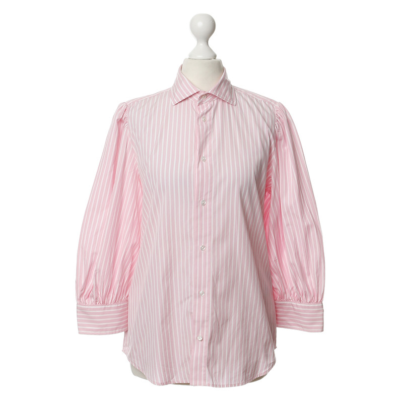 Ralph Lauren Katoen shirt met een roze stripe blik