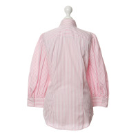 Ralph Lauren Camicia in cotone con uno sguardo di striscia rosa