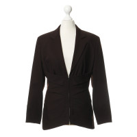 Jean Paul Gaultier Blazer marrone con dettagli in pizzo