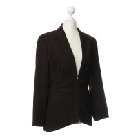 Jean Paul Gaultier Blazer marrone con dettagli in pizzo